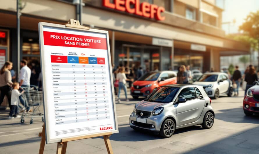 Prix location voiture sans permis Leclerc : comparatif des tarifs 2024