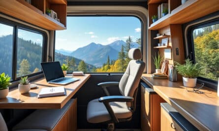 découvrez nos astuces pratiques pour aménager un espace bureau optimisé dans votre fourgon. alliez télétravail et vanlife en créant un environnement confortable et fonctionnel, propice à la productivité où que vous soyez.