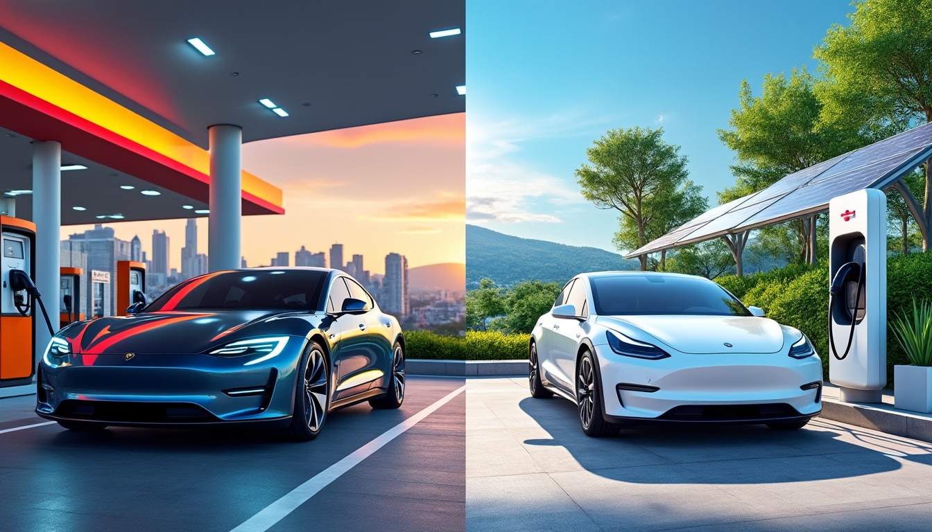 d&eacute;couvrez comment calculer la v&eacute;ritable rentabilit&eacute; entre une voiture essence et une voiture &eacute;lectrique, en analysant co&ucirc;ts, &eacute;conomies et avantages pour faire le meilleur choix.